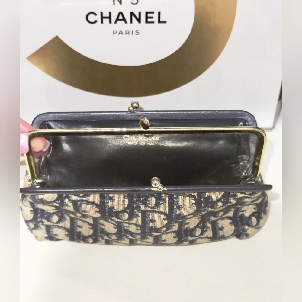Vintage Dior Trotter Kisslock Wallet Pouch